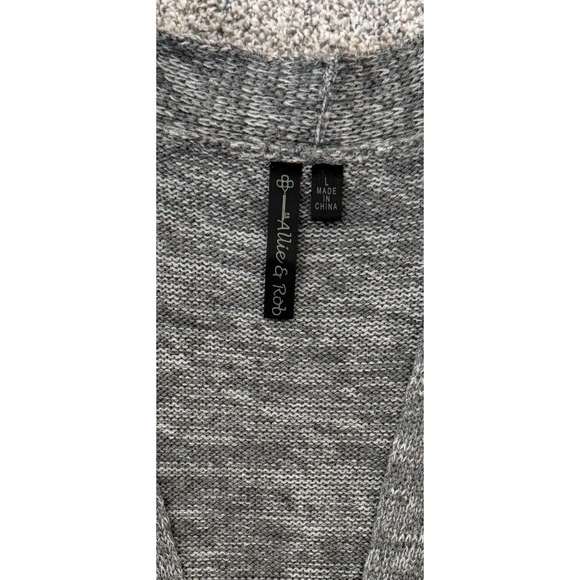 Allie & Rob Cardigan Sweater Womens Large Leopard Print Open Front Cozy Grandma - Picture 10 of 10